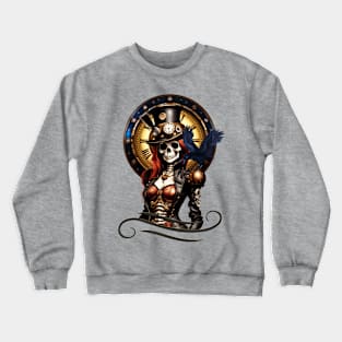 Cute Steampunk Skeleton Crewneck Sweatshirt